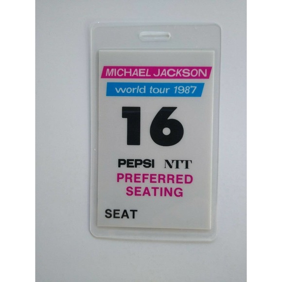 Michael Jackson Preferred Seat #16 Backstage Pass Original Bad 1987 Concert Tour - Picture 3 of 4